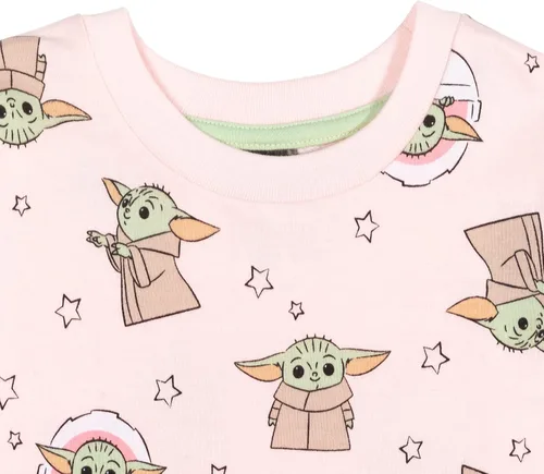 Vista 2 de STAR WARS Mandalorian The Child - Sudadera de rizo francés para niñas, color rosa, Rosado