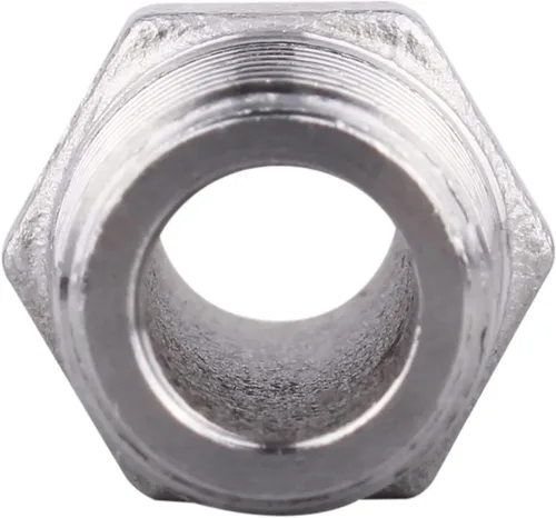 Vista 2 de Boquilla hexagonal macho de 1/4 de pulgada NPT – DERPIPE acero inoxidable 304 roscado para kit de preparación, aplicación de tubería casera