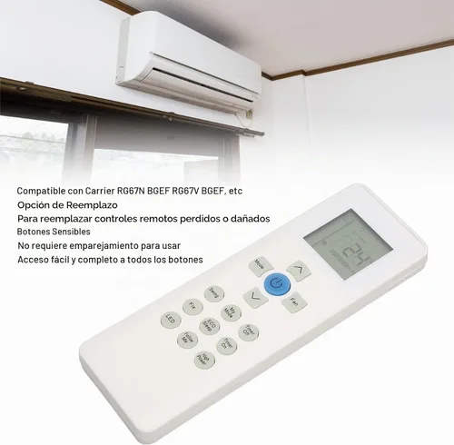 Vista 6 de Control remoto de aire acondicionado de repuesto, compatible con múltiples CA, control remoto universal para unidades de aire acondicionado