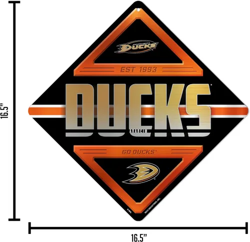 Vista 5 de Rico Industries NHL - Letrero de metal de hockey de 16.5 x 16.5 pulgadas, decoración del hogar, dormitorio, oficina, cueva de hombre