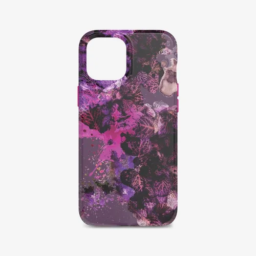 Vista 4 de tech21 Eco Art - Funda para Apple iPhone 12 Pro Max 5G con protección contra caídas de 10 pies, diseño collage 1, color rosa y morado