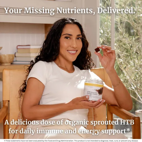 Vista 3 de BIG BOLD HEALTH HTB Immunity Chews - Suplemento orgánico de trigo sarraceno tartario del Himalaya para apoyar la energía natural y la función