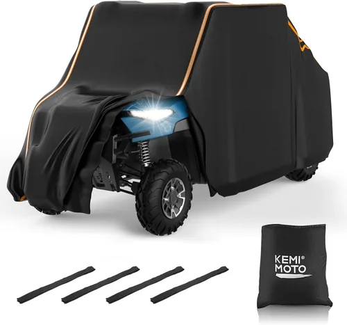 Vista 8 de KEMIMOTO Funda UTV 4 plazas 420D impermeable pequeña compatible con Polaris Ranger Crew 570 / Mule PRO-FXT PRO-DXT/John Deere Gator/Wolverine, 4-6