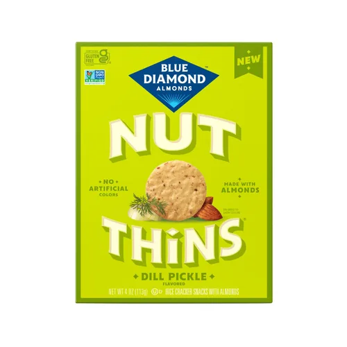 Vista 12 de Blue Diamond Almond Nut Thins, Queso Cheddar, 4.25 Oz (Paquete de 4)