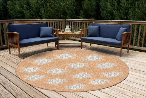 Vista 83 de Liora Manne Marina - Alfombra de área duradera de mezcla sintética tejida a máquina para interiores/exteriores - Gráfico contemporáneo océano global