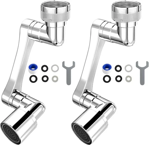 Vista 10 de Extensor de grifo giratorio de 1080° con 2 funciones, extensión de fregadero giratoria resistente, brazo robótico giratorio universal, extensión