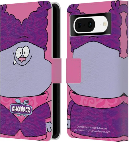 Vista 8 de Head Case Designs Officially Licensed Chowder: Animated Series Character Art Graphics Leather Wallet Case Compatible with Google Pixel 8