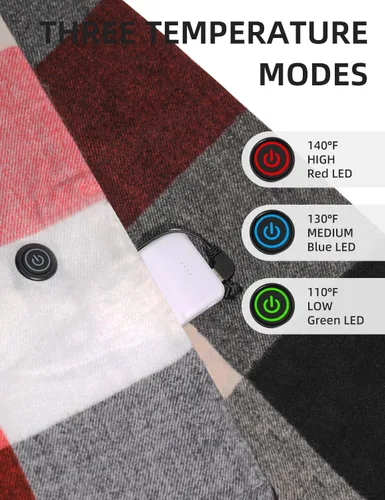 Vista 3 de Heated Scarf for Women Include Rechargeable Battery, Electric Heated Scarf for Cold Weather