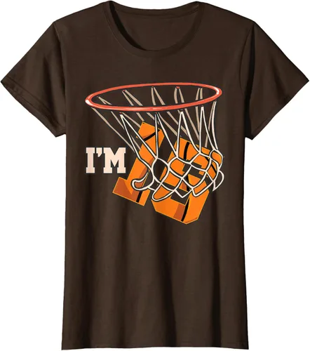 Vista 20 de Camiseta número 15 con temática de baloncesto para fiesta de cumpleaños, Negro, S