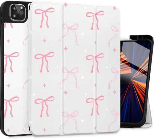 Vista 14 de Funda Tuiklol para iPad Pro de 12.9 pulgadas 2022 2021 2020 2018 6th / 5th / 4th / 3rd Gen Built in Pencil Holder Protective Stand Back Cover with