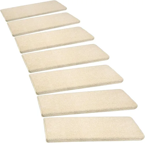 Vista 35 de PURE ERA Bullnose - Juego de peldaños de alfombra para escaleras sin cinta, antideslizantes, protectores de escaleras para interiores, alfombras
