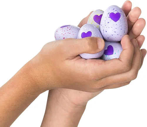 Vista 3 de Spin Master, Hatchimals, CollEGGtibles, paquete de 4 con regalo (los estilos y colores pueden variar).