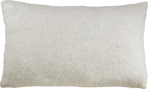 Vista 9 de SARO LIFESTYLE Angora Collection - Almohada de plumón de mohair sintético, 22 pulgadas, color gris