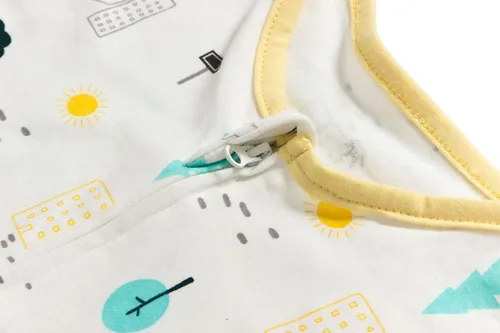 Vista 2 de Saco de dormir para bebé, saco de dormir de algodón sin mangas con pies, saco de dormir de 0.5 TOG para niños y niñas