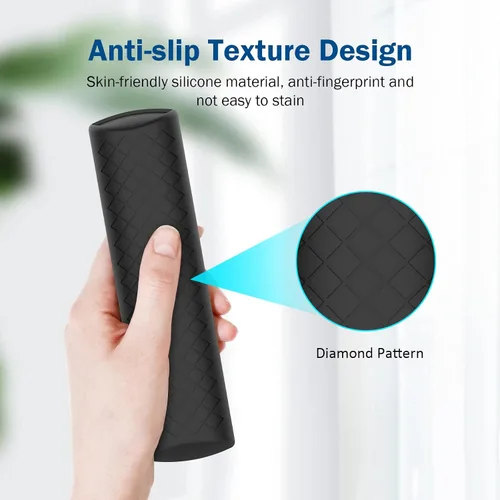 Vista 3 de LEFXMOPHY Funda para televisores inteligentes universales Toshiba e Insignia con 6 botones de acceso directo a distancia de silicona negra