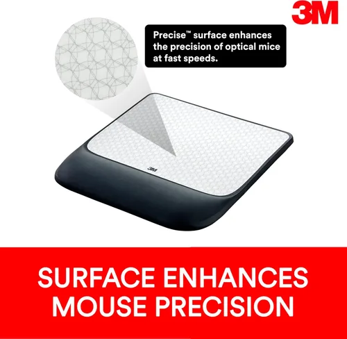 Vista 3 de Tapete para ratón, de 3M, con cubierta trasera no deslizante y diseño de ahorro de energía, estampado de mapa de bits Soothing 3M Gel Technology