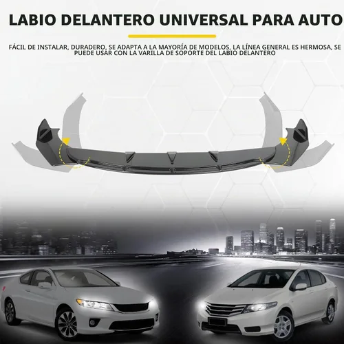 Vista 6 de DREAMOTOR - Alerón universal para parachoques delantero ajustable