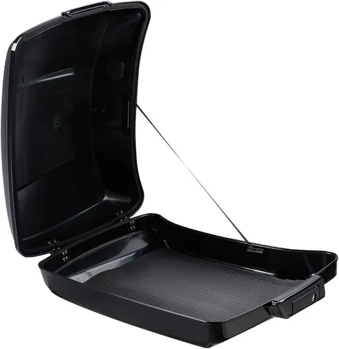 Vista 6 de XFMT baúl para motocicleta, para equipaje, 5.5 pulgadas de profundidad, color negro
