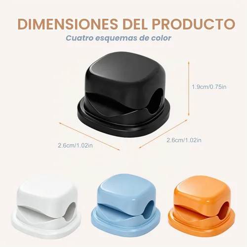 Vista 4 de Soporte organizador de cables,Gestor de cables de escritorio Mezcla (6 unidades)