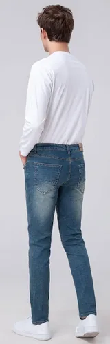 Vista 2 de Plaid&Plain Jeans ajustados para hombre