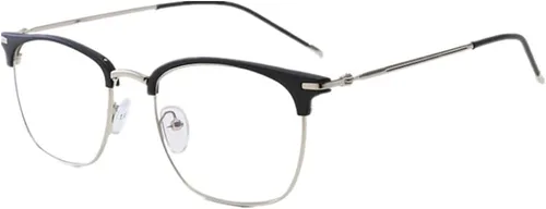 Vista 10 de Shiratori Gafas de lente transparente retro vintage con montura de cuerno de 1.693 in