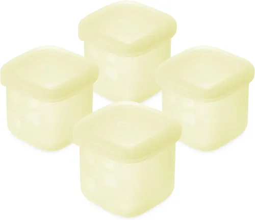 Vista 11 de Olababy Contenedores de Almacenamiento de Silicona Clear Sense 4 piezas para Alimentos de Bebé, Snacks, Fórmula, Puré, Salsa y Más Sin Micro