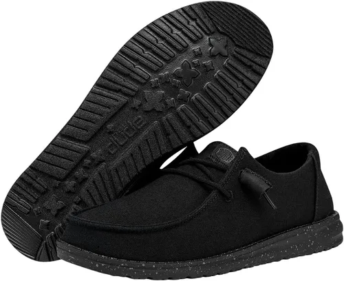 Vista 3 de Hey Dude Wendy Canvas Mono para mujer Zapatos de mujer Mocasines sin cordones para mujer Cómodo y ligero