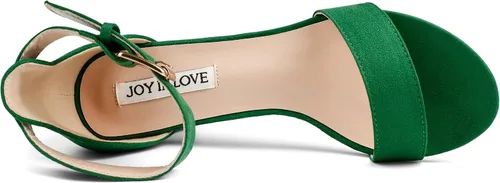 Vista 3 de JOY IN LOVE Sandalias de tacón alto con correa al tobillo para mujer de 3.5 pulgadas