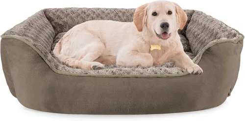 Vista 9 de JOEJOY - Cama rectangular para perros grandes, medianos y pequeños - Cama de sofá ortopédica lavable, suave y transpirable para cachorros