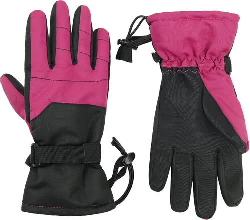 Vista 2 de American Trends Guantes de nieve para niños, guantes de invierno impermeables, guantes de esquí para niños y niñas, clima frío, guantes de snowboard