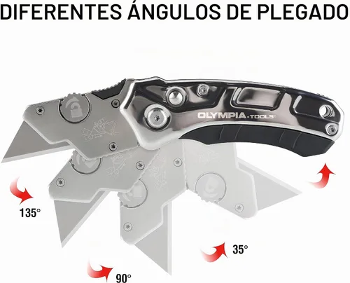 Vista 5 de Olympia Tools Cuchillo utilitario de acero inoxidable Turbofold 33-125