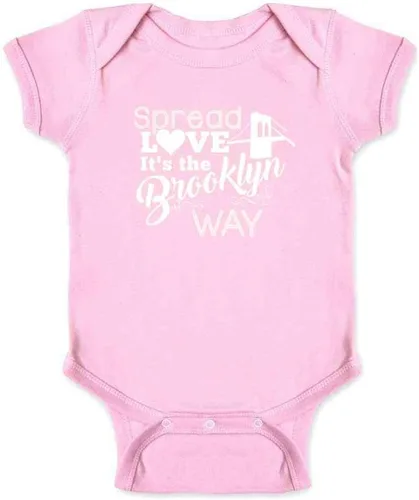 Vista 5 de Brooklyn Bridge Love Typography T-Shirt Baby Bodysuit Infantil Negro