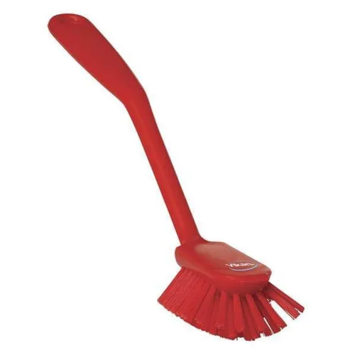 Vista 10 de Dish Brush with Scraper Edge 280mm - Medium Bristles - Black - Food Grade FDA Compliant