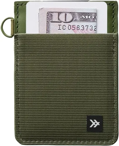 Vista 24 de Thread Wallets Cartera minimalista ultra delgada para tarjetas, Negro, Talla única, Casual