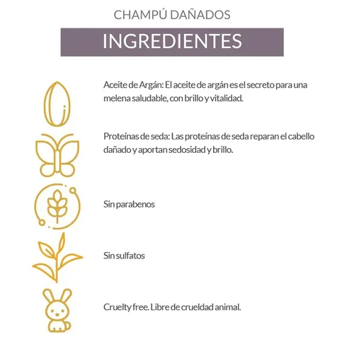Vista 5 de ALEA - Champú reparador para cabello muy dañado - Línea capilar dañada - 16.9 fl oz - con proteínas de seda y aceite de argán - Libre de sulfatos