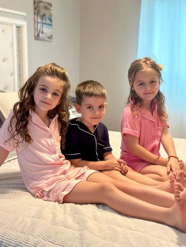 Vista 5 de luxilooks Conjunto de pijama de manga corta para niños y niñas de 2 piezas, ropa de dormir suave con botones, ropa de dormir de verano