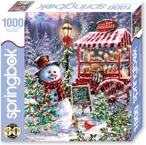 Vista 2 de Springbok - Soporte de chocolate caliente - Rompecabezas de 1000 piezas - Únete a nuestro muñeco de nieve para obtener chocolate caliente