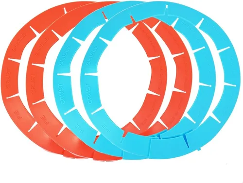 Vista 15 de Protector de corteza de pastel ajustable, herramientas protectoras de borde de pastel, cubierta redonda de silicona para hornear pizza, sin BPA