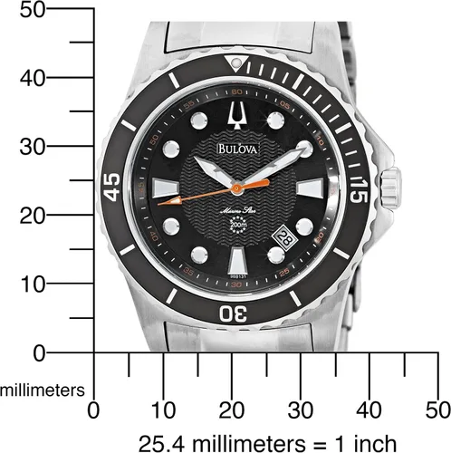 Vista 4 de Bulova 98B131de los hombres Marino Star pulsera de esfera de color negro reloj