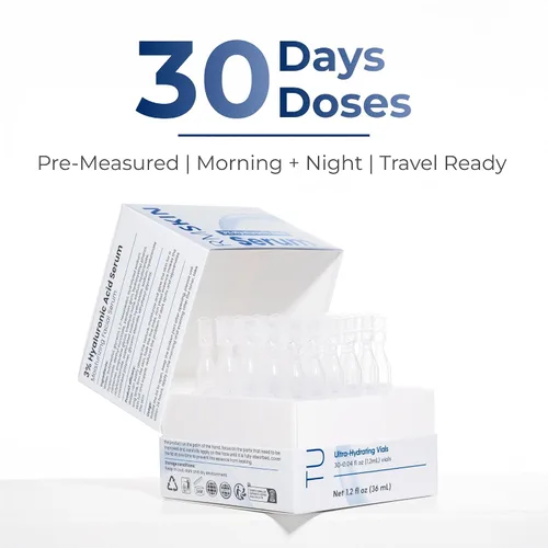 Vista 5 de TURMSKIN® Ampollas de Suero de Ácido Hialurónico [VIALES ULTRA HIDRATANTES] - Potenciador de Hialurón al 3% para Piel de Cristal