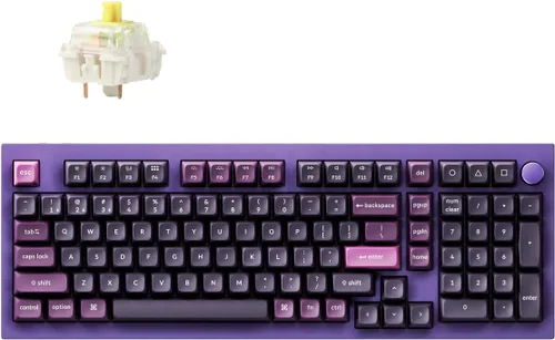 Vista 10 de Keychron Q5 Pro - Teclado mecánico inalámbrico QMK/VIA, diseño completo personalizable del 96% con perilla programable, interruptor K Pro marrón
