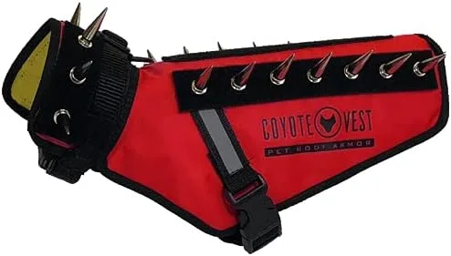 Vista 19 de CoyoteVest Chaleco Protector de Arnés para Perro, Accesorios Reflectantes para Perro con Picos para Proteger a tu Mascota de Ataques de Rapaces