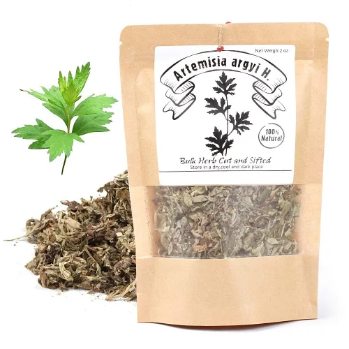 Vista 2 de EidolonGreen [Hierba medicinal de China] Artemisia Artemisia Artemisia seca (ai ye/ aihao/ Ajenjo oriental) Hierbas secas 100% naturales a granel