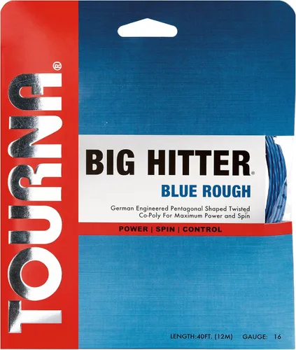 Vista 5 de Tourna Big Hitter - Cuerda de tenis de poliéster con giro máximo, color azul