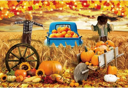Vista 9 de Telón de fondo de otoño de 5 x 3 pies para sesión de fotos, tablero de madera de otoño para fotografía, decoración de pared de Acción de Gracias