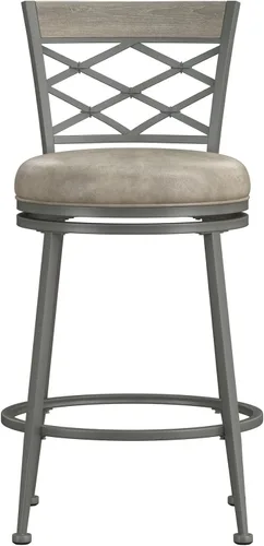 Vista 10 de Hillsdale Hutchinson Taburete giratorio para mostrador, peltre