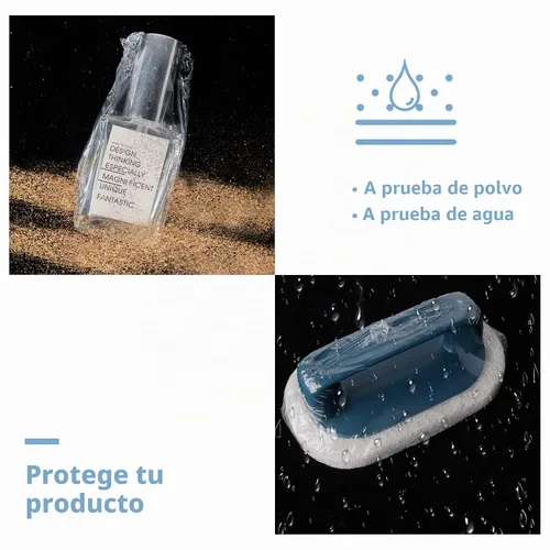Vista 3 de 500 bolsas termorretráctiles de 6 x 8 pulgadas, bolsa retráctil transparente sin olor con orificio de ventilación, envoltura de película