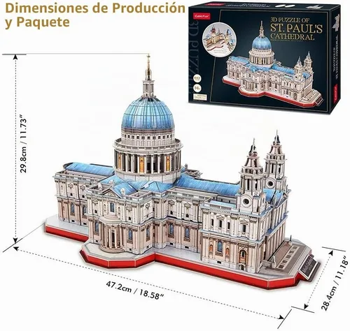 Vista 7 de CubicFun London St. Paul's Cathedral 3D Architecture Puzzle, 643 Pieces