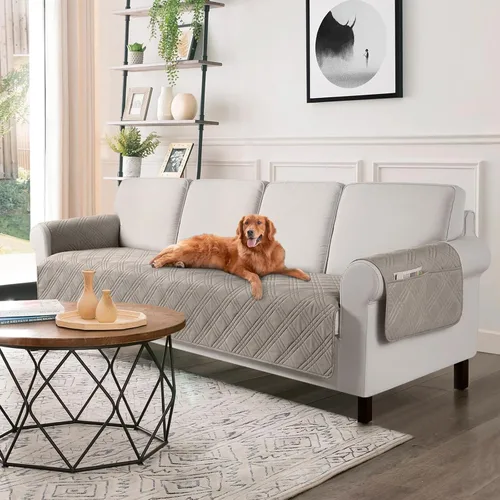 Vista 37 de TAOCOCO Fundas impermeables para silla para mascotas y perros con respaldo antideslizante, fundas para asiento de silla con bolsillo lateral