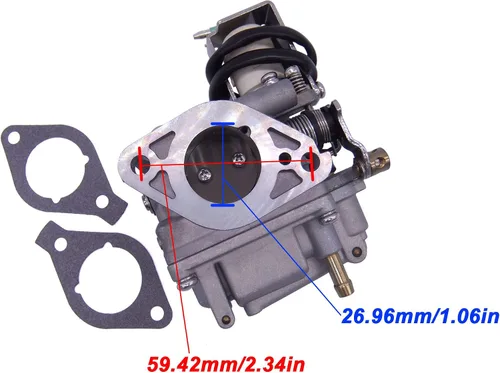Vista 4 de SouthMarine Motor de barco 6AH-14301-00 6AH-14301-01 carburador Assy y 6AH-13646-00 juntas (2 piezas) para motor fuera de borda Yamaha 4-Stroke F20